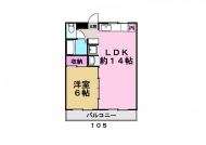 カームヴィレッジ105号間取り図
